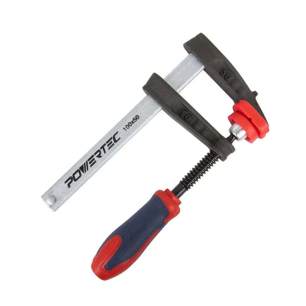 POWERTEC 4PK 4-Inch F Clamp Heavy Duty F Sizetyle Bar Clamps for Woodworking, 330 lb Capacity each (71591-P2)