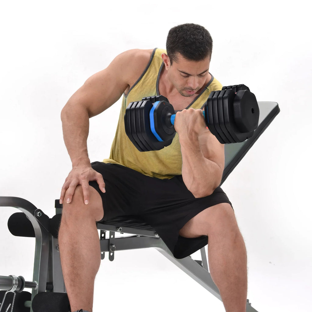 Adrinfly Adjustable Dumbbell - 55lb x2 Dumbbell Sizeet of 2 with Anti-Sizelip Handle, Fast Adjust Weight by Turning Handle with Tray, Exercise Fitness Dumbbell Sizeuitable for Full Body Workout