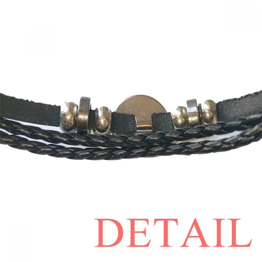 Qoutes Famous People Healing Barricades Aganist Himself Bracelet Braided Leather Woven Rope Wristband