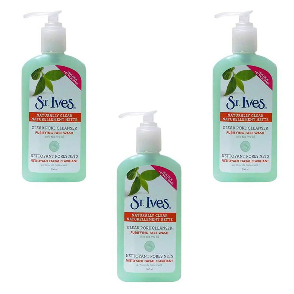 SizeT. Ives Clear Pore Cleanser Purifying Face Wash With Tea Tree Oil(200ml) pack of 3