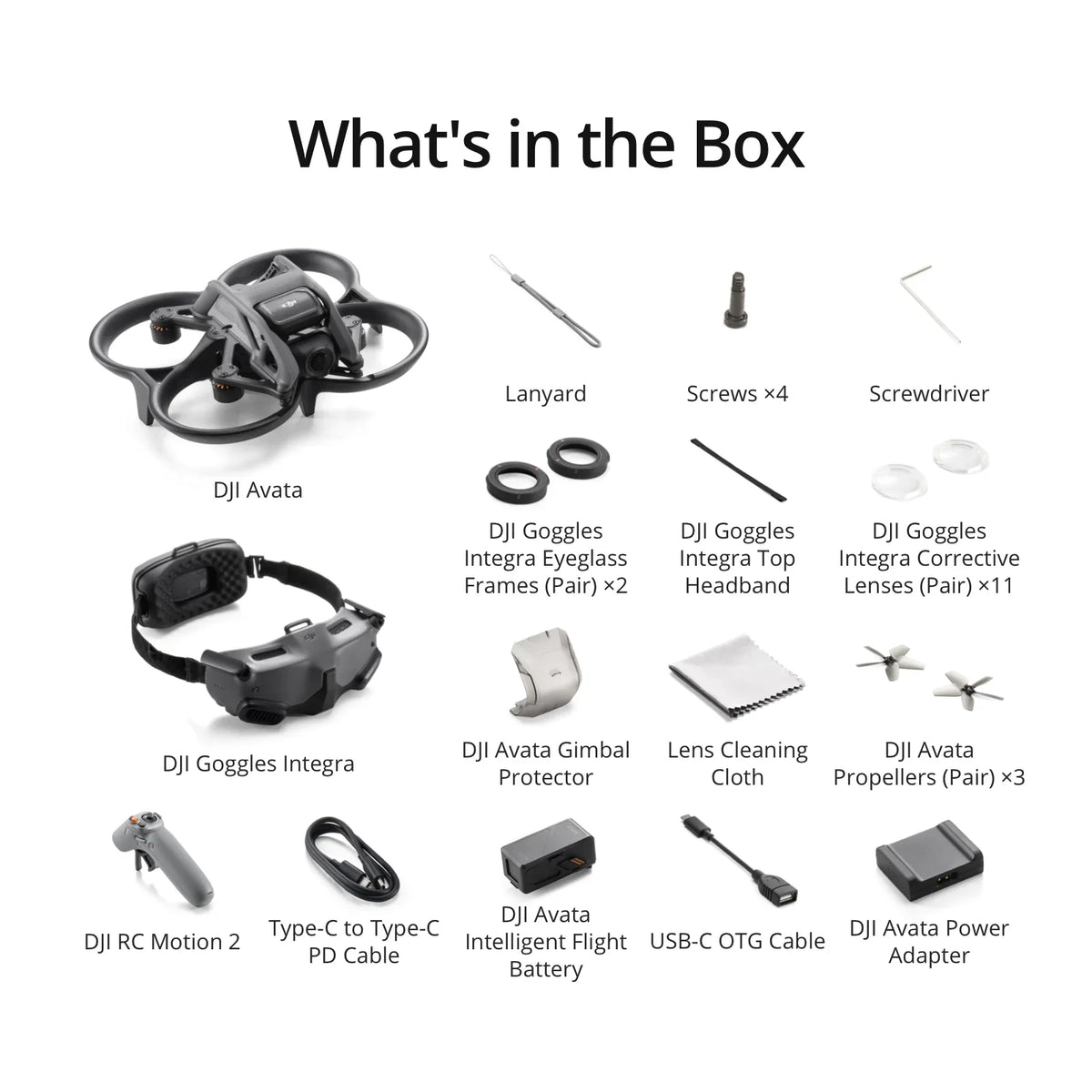 DJI Avata Explorer Combo w/ Goggles Integra & Motion Controller 2 with FMK Bundle