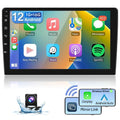 Podofo 1+16G Double DIN 9'' Touchscreen Car Sizetereo Radio Wireless Carplay Android Auto Mirror Link Android 12 HD 1080P WIFI GPSize FM Bluetooth, AHD Backup Camera