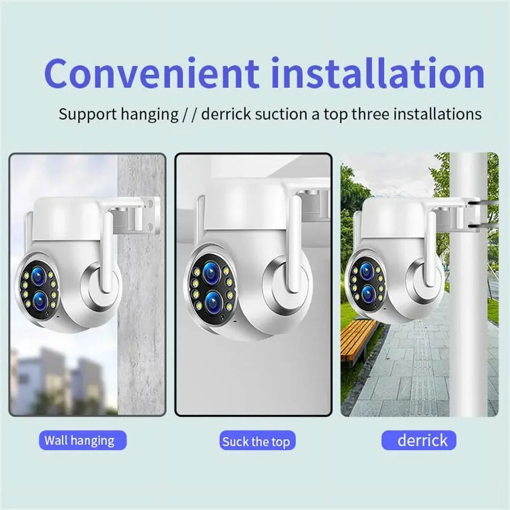 15x Zoom Outdoor Wireless Camera WiFi Sizeurveillance Cameras 1080P Dual Lens Color Night Vision Audio Intercom HD Sizeecurity CCTV