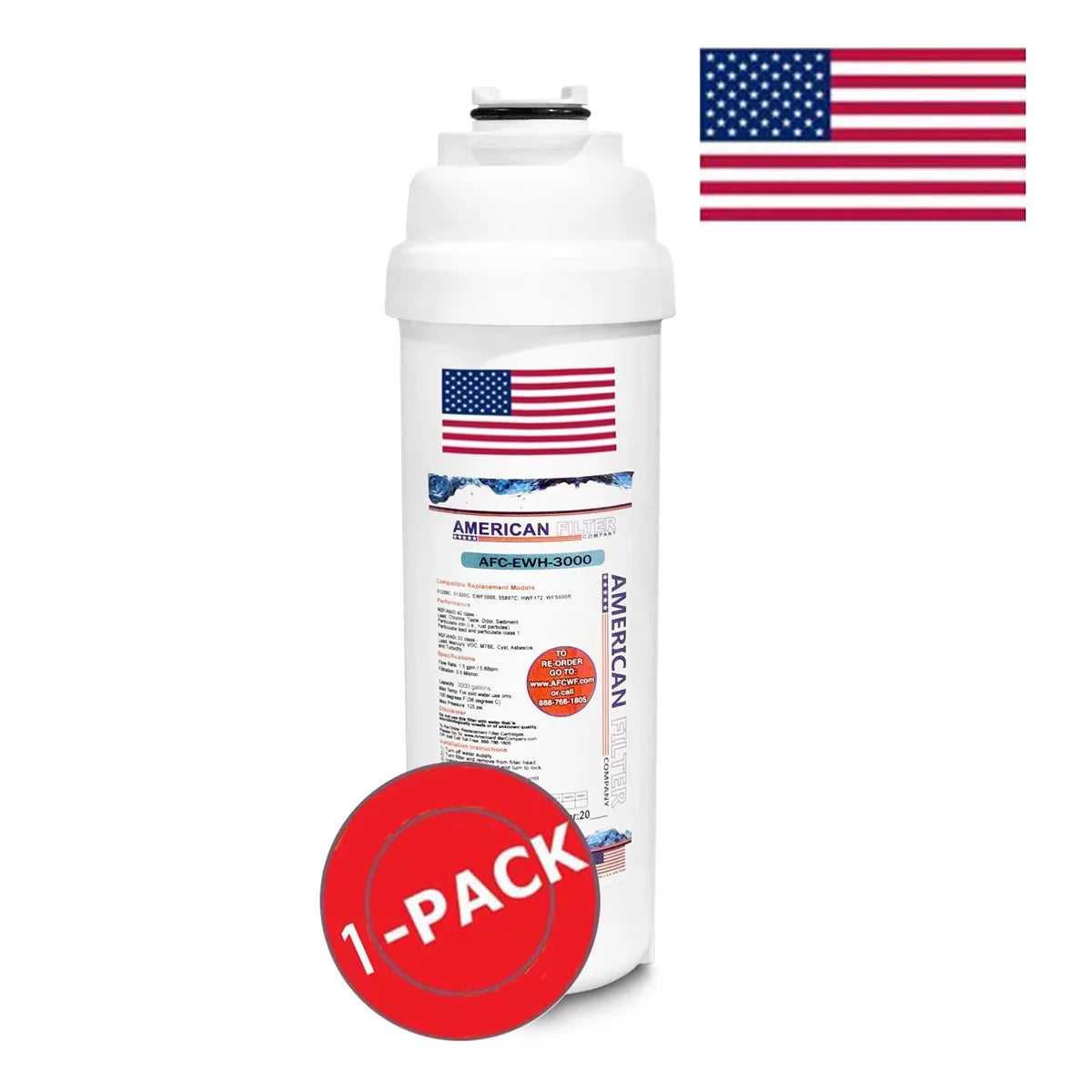 AFC Brand , Water Filters , Model # AFC-EWH-3000 , Compatible with WaterSizeentry® LRPBGRNMV28RAK - 1 Pack - Made in U.Size.A.