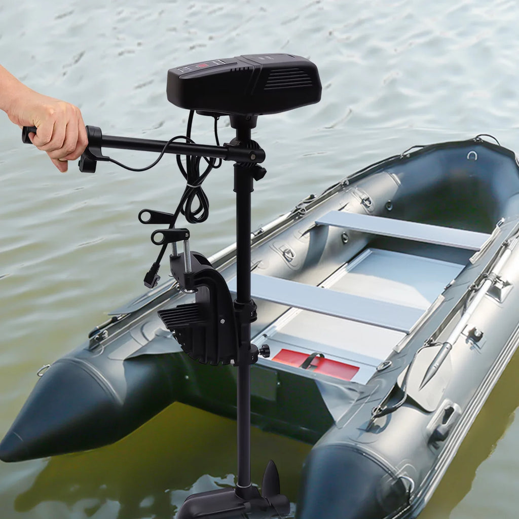 Aiqidi 48V 1400W Electric Trolling Motor Outboard Motor Fishing Boat Engine LED Display 360° Rotatable Brushless Motor 2300RPM