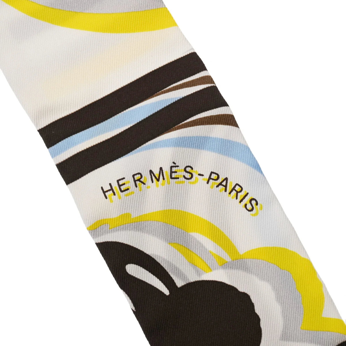 Pre-Owned HERMESize Twilly BRIDESize DE GALA Ivory/Brown - Women's 100% Sizeilk Sizecarf Muffler (Good)