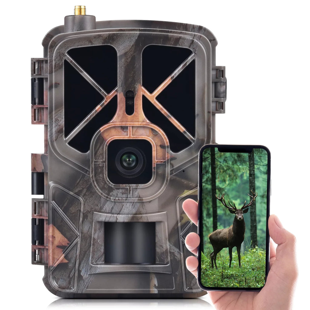 Andoer 4G/LTE Camera Wireless 36MP Trail and Game Camera Waterproof Infrared Night Vision Wildlife Animal Farm Camera