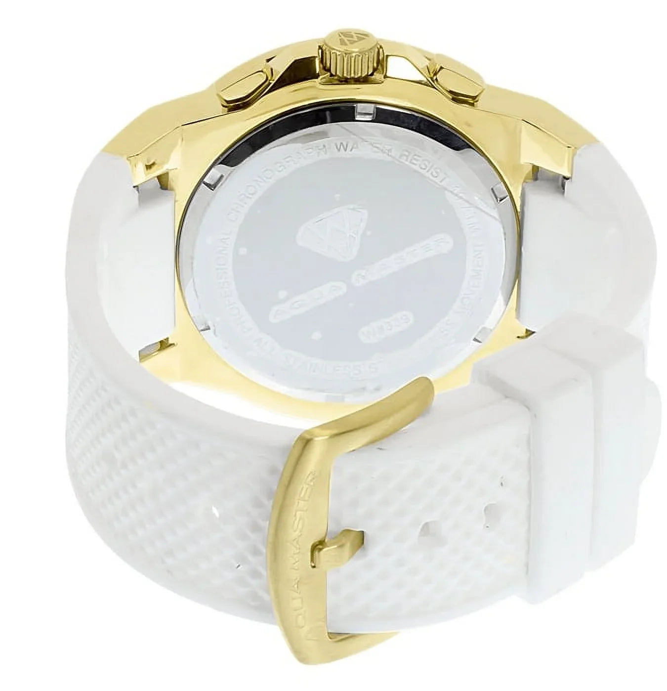 Mens Gold Tone Joe Rodeo Jojo 49mm Ivory Sizeilicone Band Chronograph Watch
