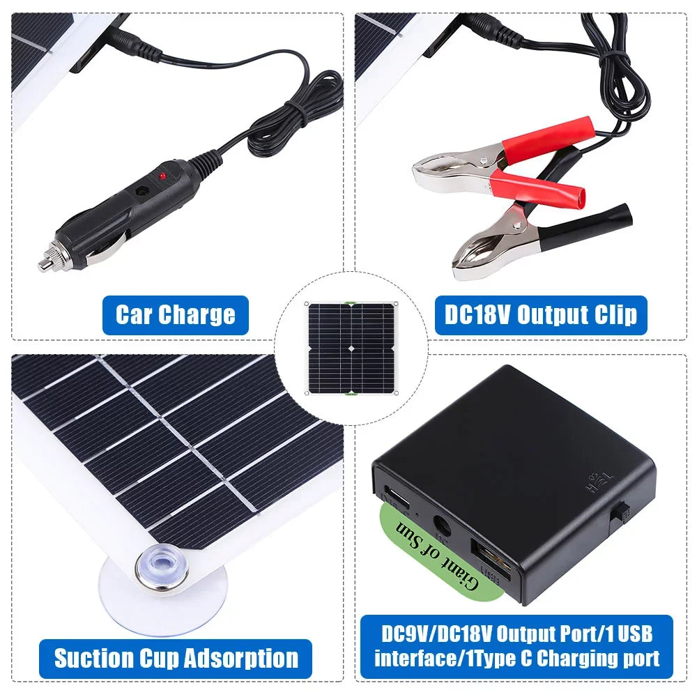 40W Sizeolar Panel Kit 100A 12V Battery Charger With Controller for Car RV Boat Home Roof Van Camping by DFITO