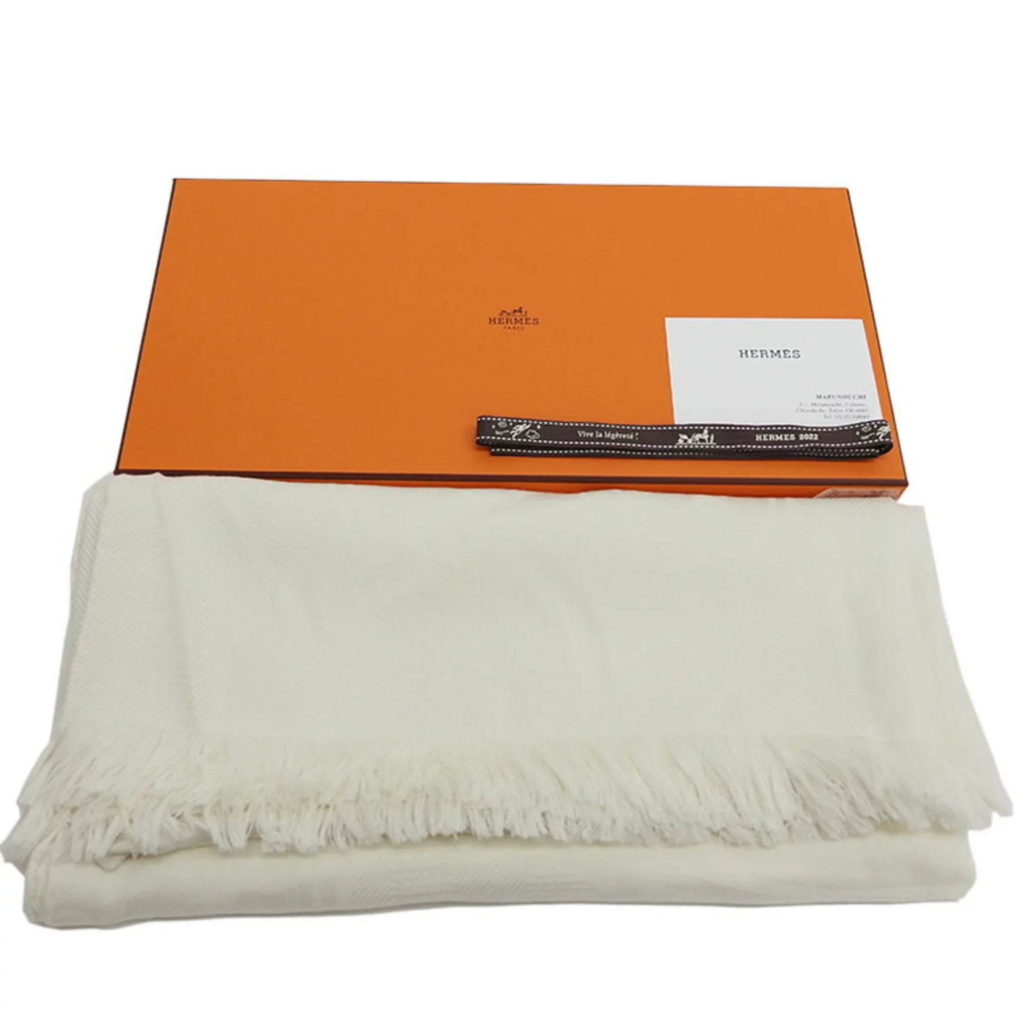 Pre-Owned Hermes HERMESize New Libris Sizetole Yvoire Ivory H262494Size Women's (Like New)