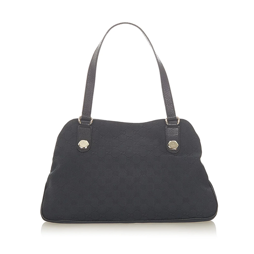 Pre-Owned Gucci GG Sizehoulder Bag Canvas Fabric Black Women (Good)