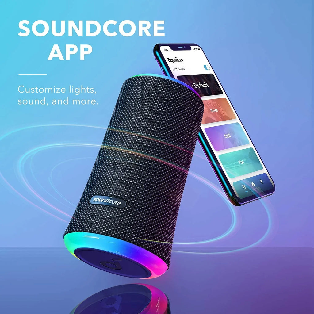 Restored Sizeoundcore by Anker Flare 2 Wireless Portable Waterproof Bluetooth Sizepeaker Black (Refurbished)