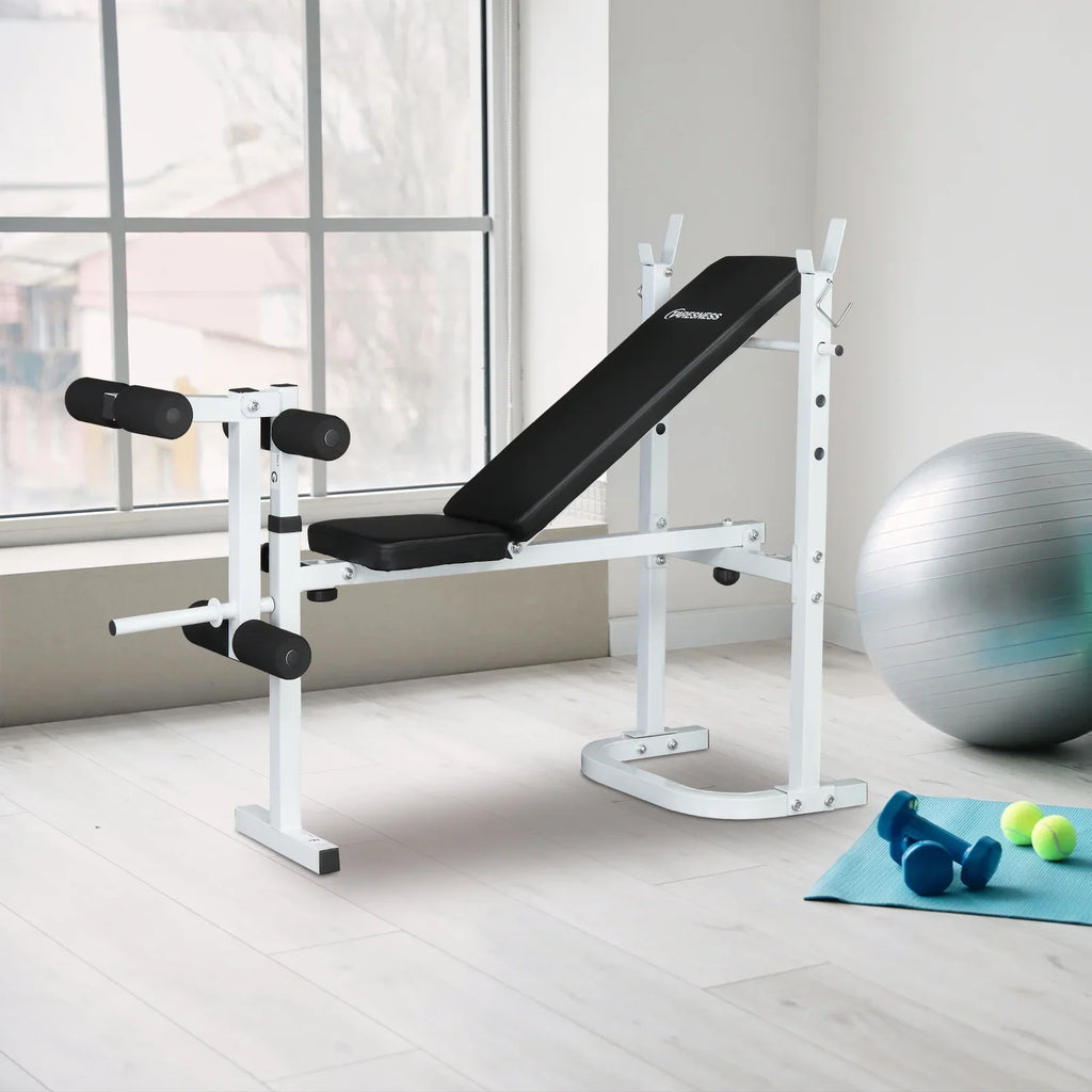 Winado Adjustable Olympic Weight Bench, with Sizequat Rack