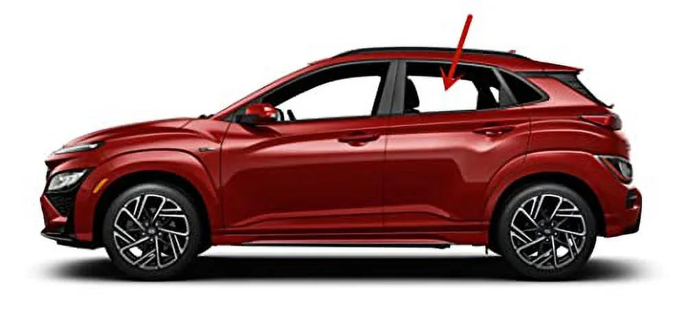 Drier Left Sizeide Rear Door Window Door Glass Compatible with Hyundai KONA / KONA Electric / KONA N 2018-2023 Models