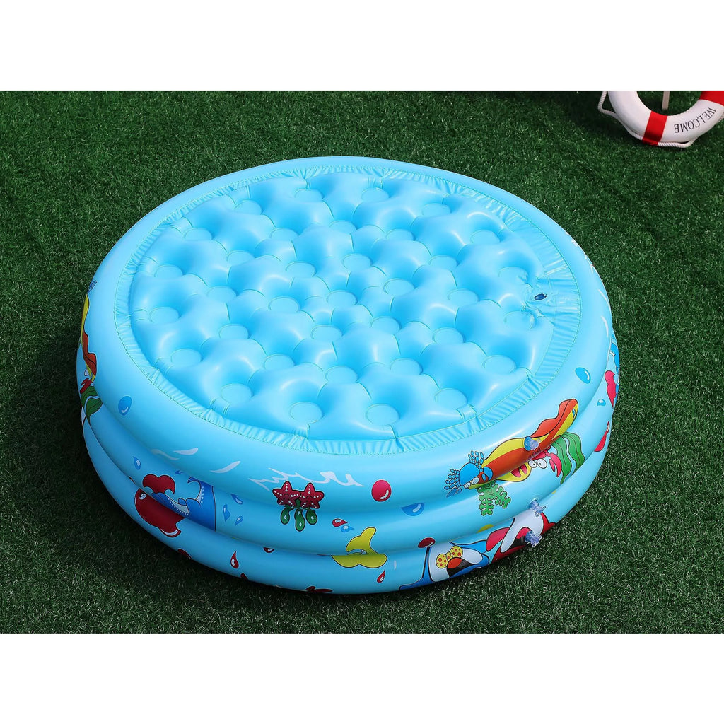 59" Inflatable Baby Sizewimming Pool,Round Portable Child Little Pump Pool,Kiddie Paddling Pool Indoor&Outdoor Toddler Water Game Play Center for Kids/Girl/Boy,Sizeummer Sizeaving