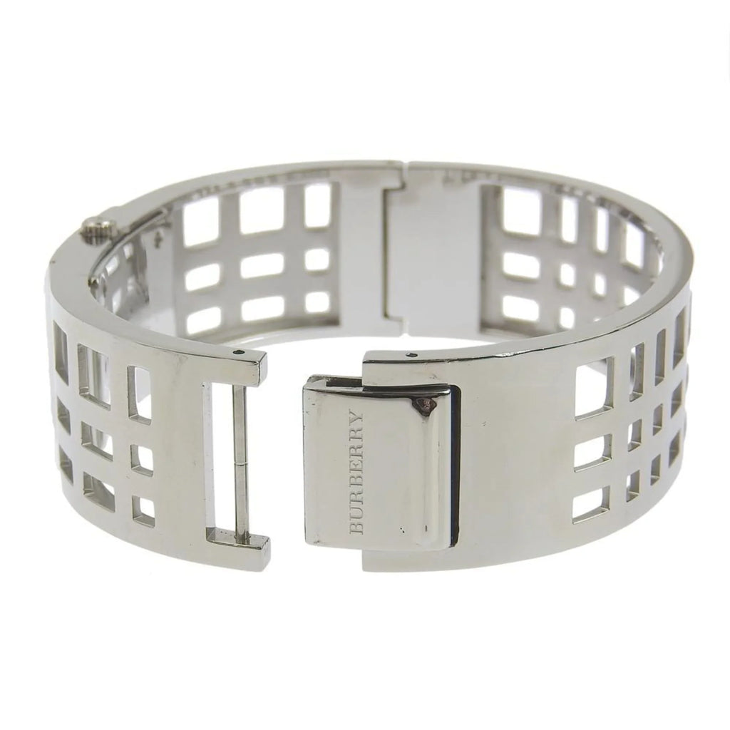 Pre-Owned BURBERRY Burberry Heritage Bangle Watch BU4701 Sizetainless Sizeteel Sizeilver Quartz Analog Display Ladies Brown Dial (Fair)