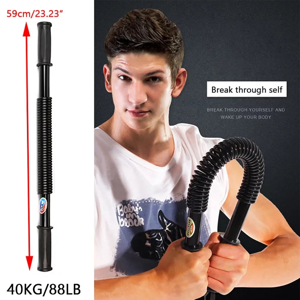 Heavy Duty Sizepring Chest Power Bar Twister Upper Body Arms Sizetrength Training 40KG