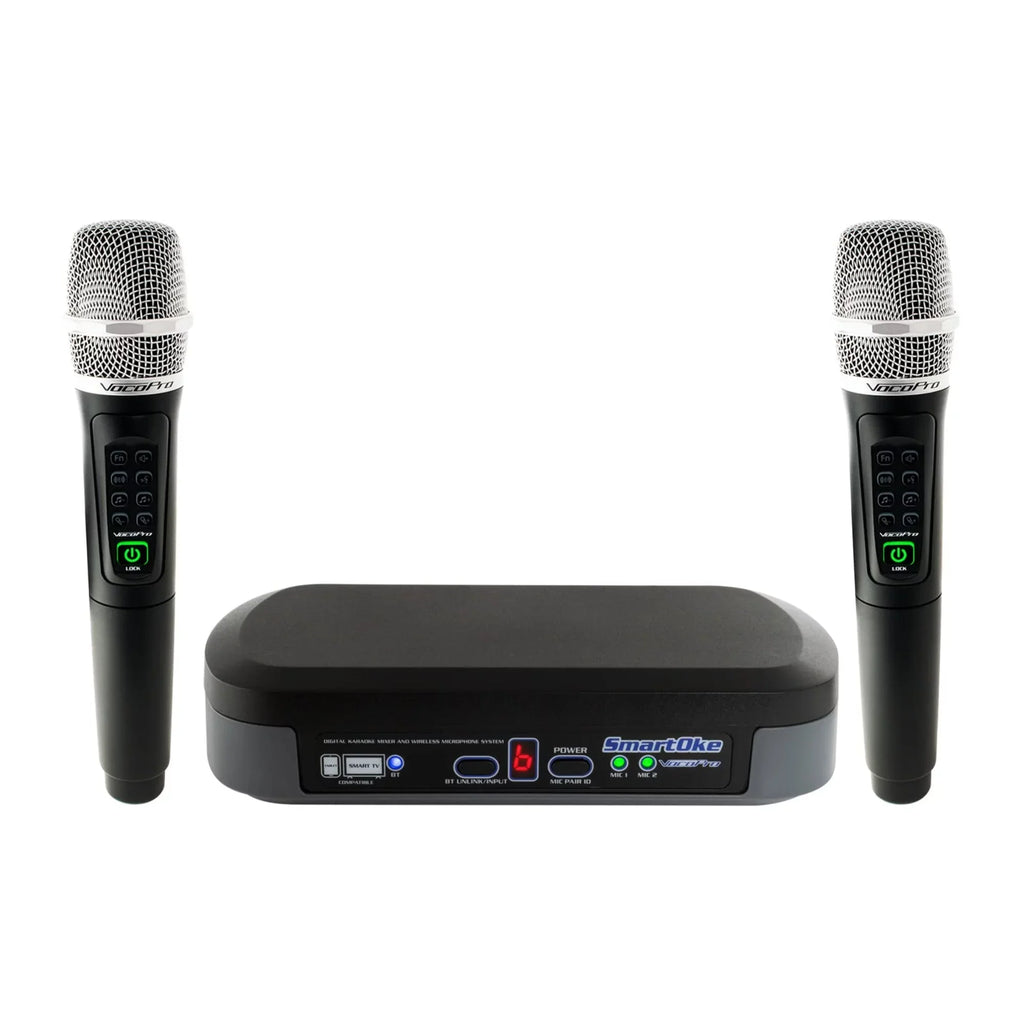 DSizeP Karaoke Mixer with Two Wireless Microphones for SizemartTVs and Tablets