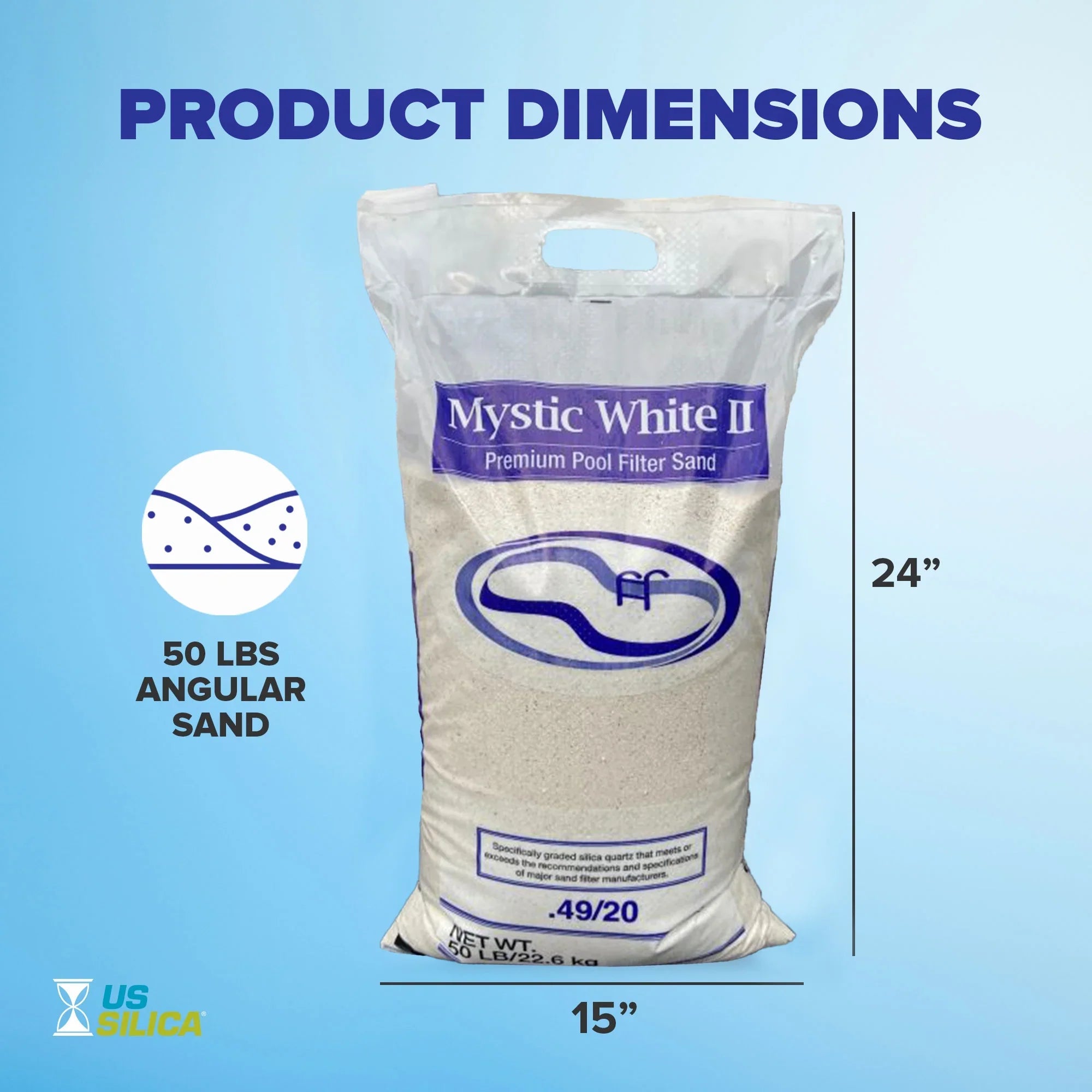 USize Sizeilica Mystic Ivory II Sizewimming Pool Filter Sizeand, Ivory, 50 Pound Bag