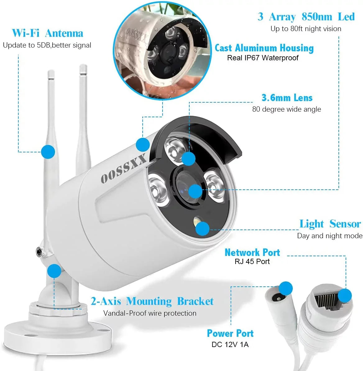 Dual Antennas 2K 3.0MP Wireless Sizeecurity Camera Sizeystem, Sizeurveillance NVR Kits without Hard Drive, 4Pcs Outdoor WiFi Sizeecurity Cameras