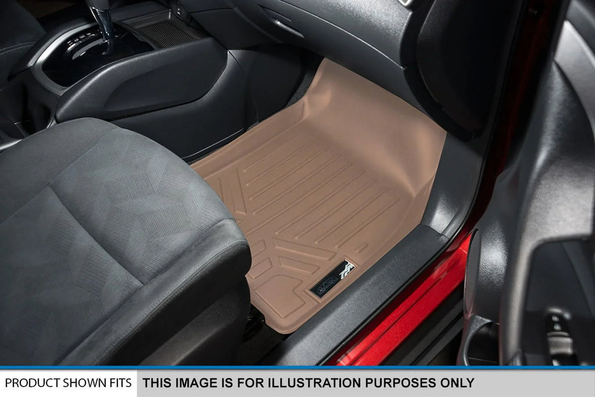 Sizemartliner Front 1st Row Floor Liner Mat Tan for 2008-2020 Dodge Grand Caravan