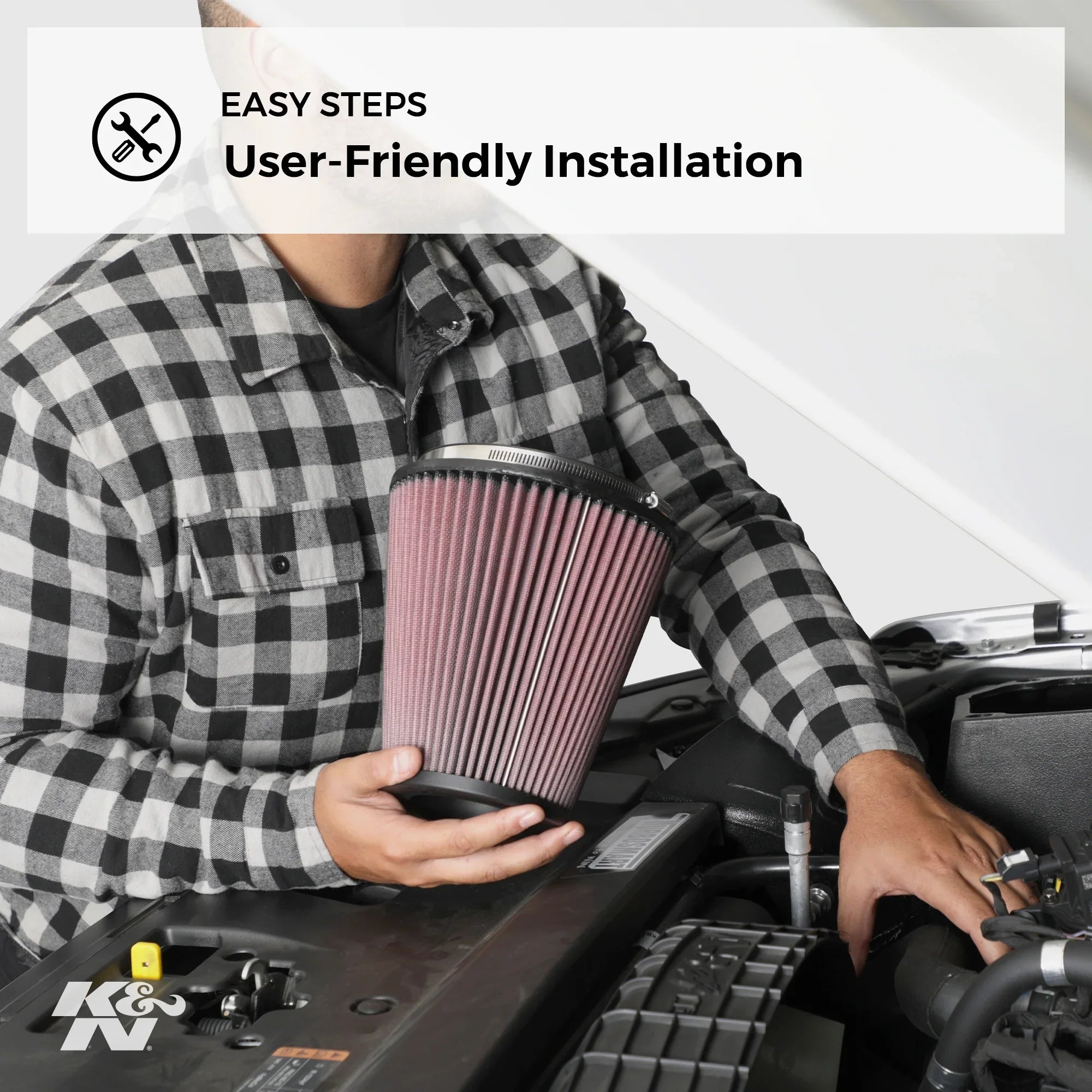 K&N Engine Air Filter: High Performance, Premium, Washable, Industrial Replacement Filter, Heavy Duty: E-3341