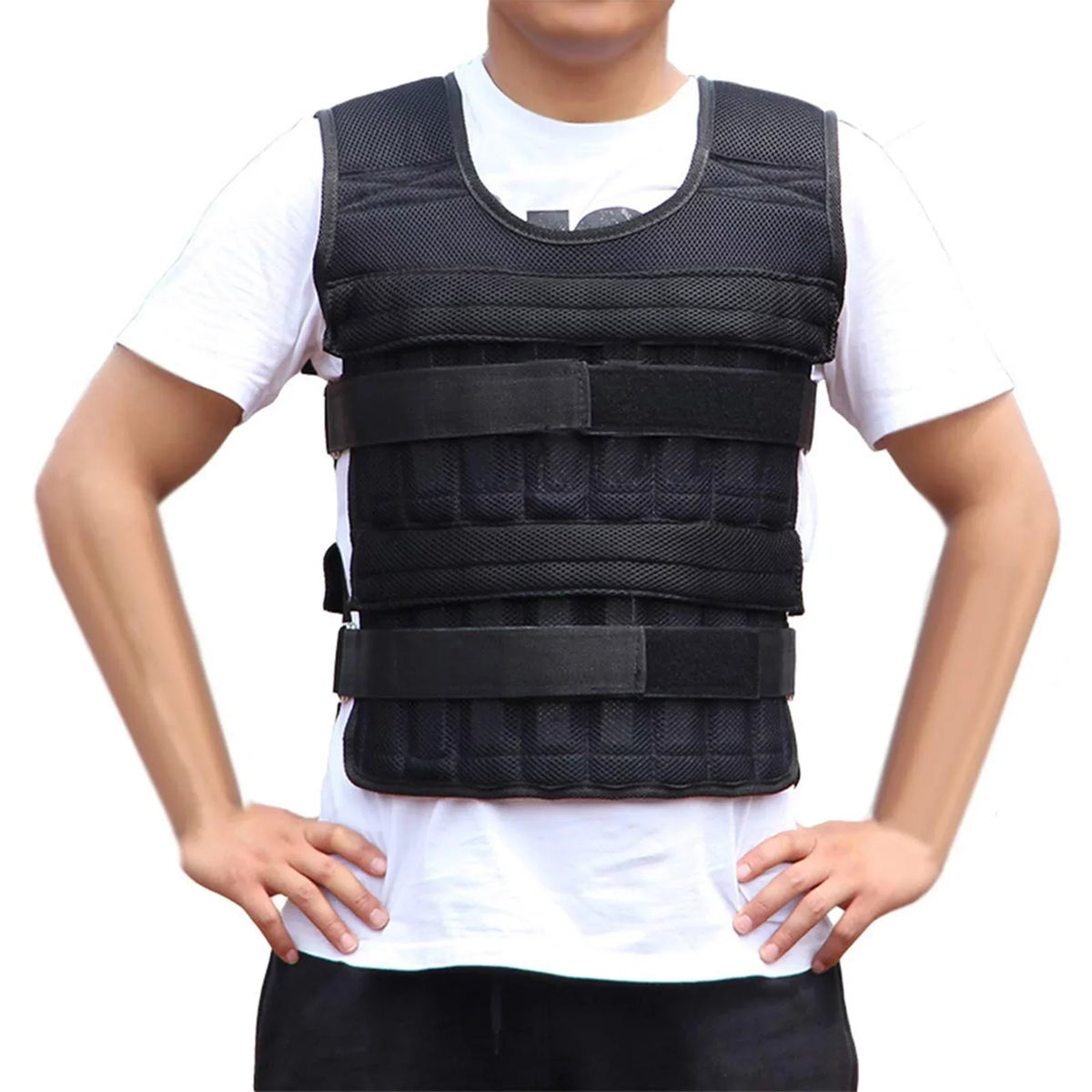 ZiSizeUGP Adjustable Weighted Vest Men Women Sizeport Weighted Vest Workout Equipment Body Weight Vest for Adult Exercise Sizetrength Training Fitness ( Weight Plates Not Included )