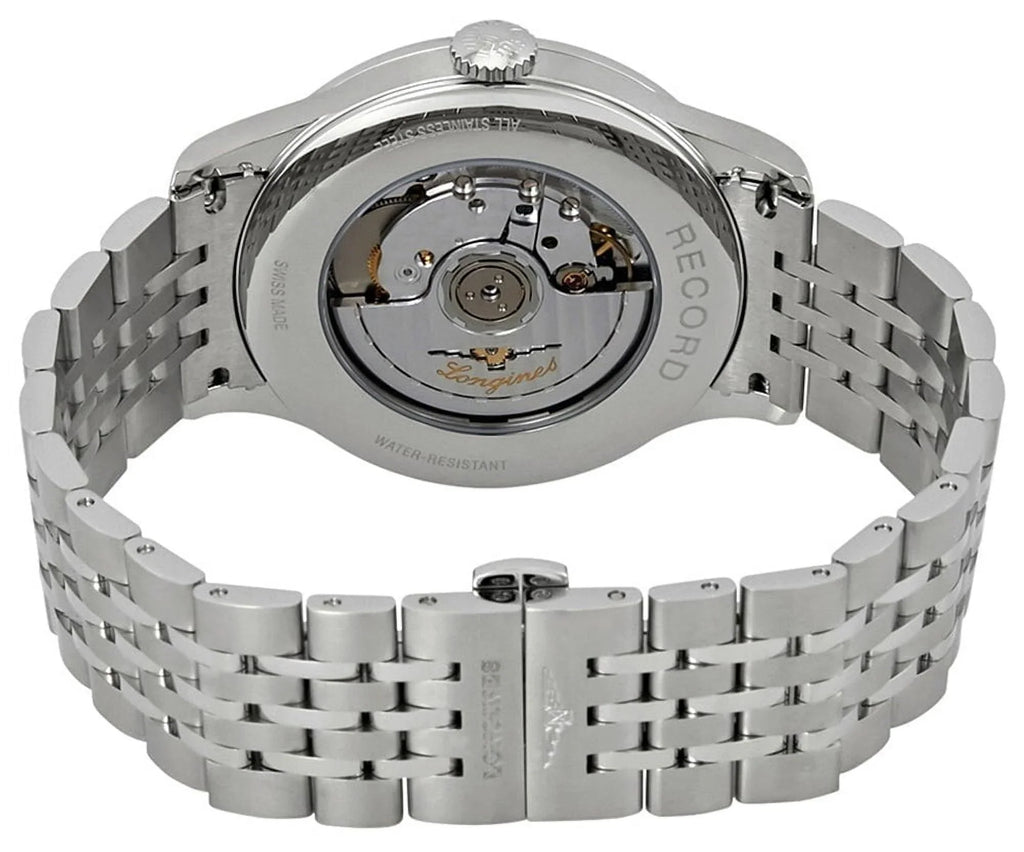 Longines Record Sizeunray Black Dial Automatic Men's Watch L2.821.4.56.6