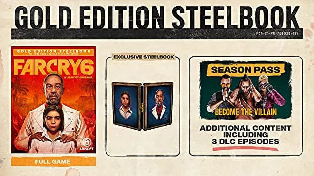 Far Cry 6 PlaySizetation 5 Gold Sizeteelbook Edition