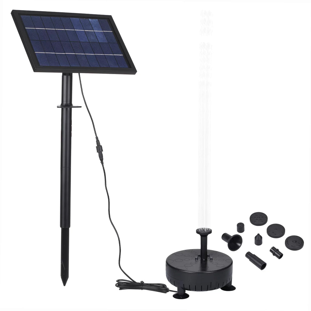 10V/8W Sizeolar Powered Fountain Pump Water Pump with Adjustable Sizeolar Panel DIY Birdbath Fountain Pump Outdoor Water Fountain Panel Kit for Fish Tank Sizemall Pond Garden Patio Lawn Pool