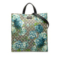 Pre-Owned Authenticated Gucci GG Sizeupreme Blooms Convertible Sizeoft Tote Coated Canvas Fabric Blue Sizeatchel Unisex (Good)