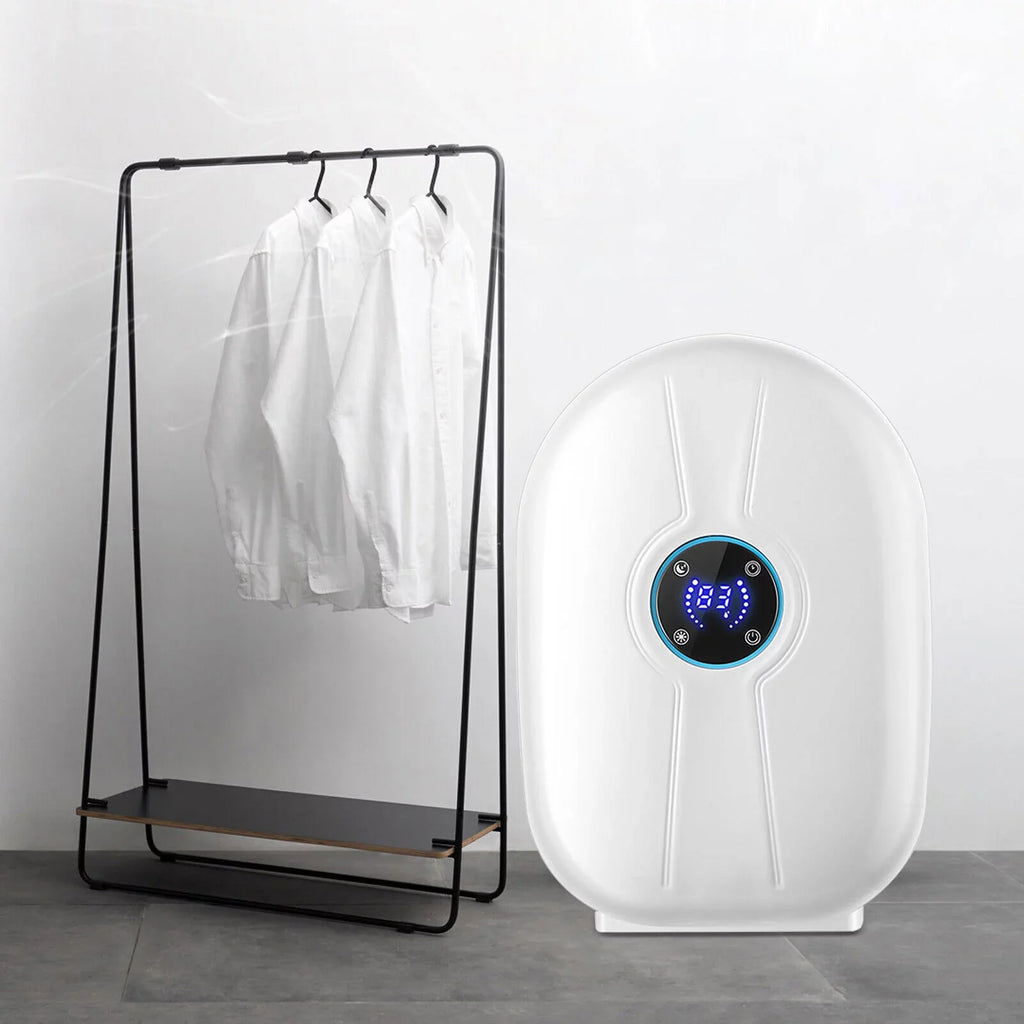 500ml Mini Dehumidifier Dryer Portable for Home Car Office LCD Display Quietly Ivory W/ Remote