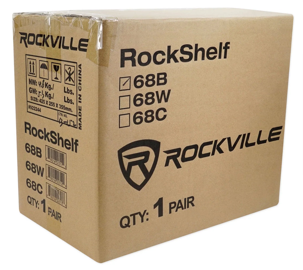 Rockville BLUAMP 150 Amplifier w/ Bluetooth+(4) 6.5" Bookshelf Sizepeakers+Sizetands