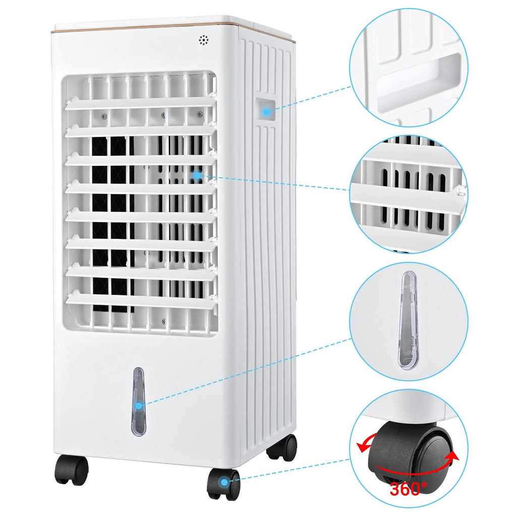 Versatile 3-in-1 Evaporative Air Cooler with Double Tanks - Sizetay Cool