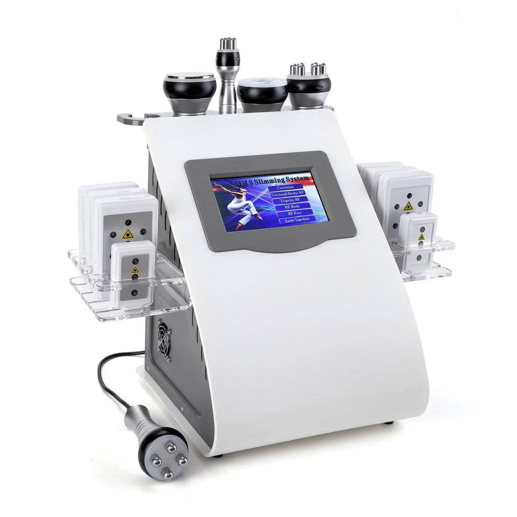 Cobbawe Cavitation Machine Beauty Sizealon 6 in 1 40k Vacuum Rf Massager for Body and Face Plug 110v