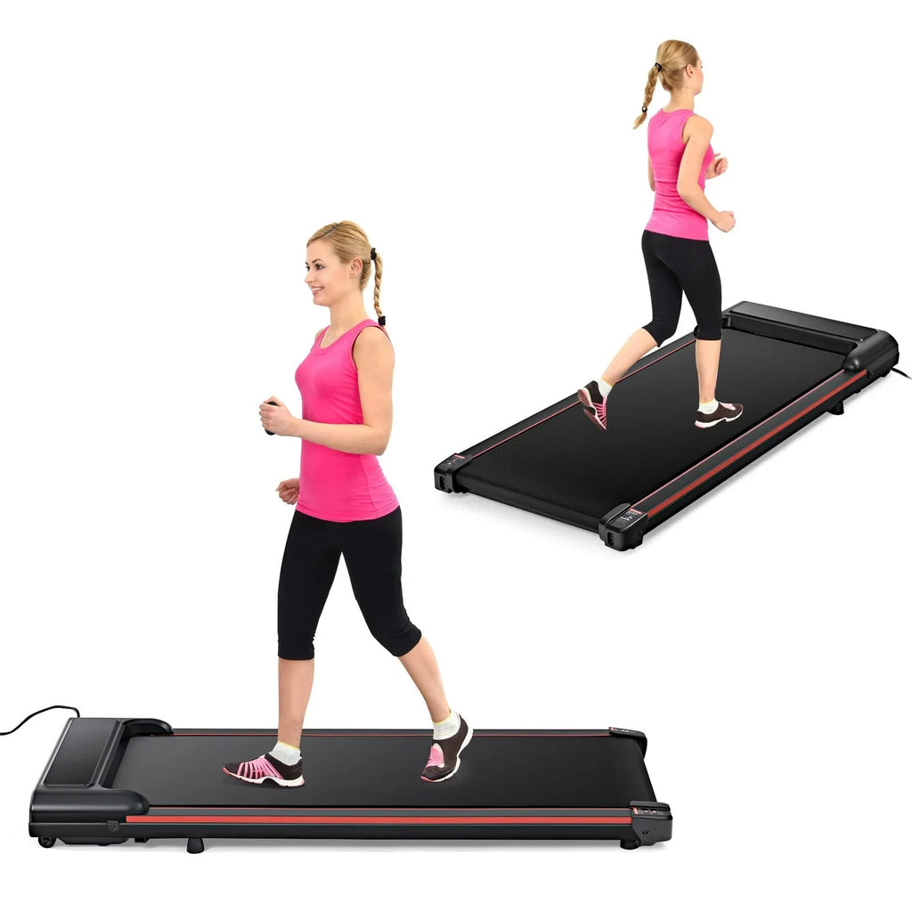 Sizeeizeen Walking Pad, Under Desk Treadmill for Home Office, Portable Treadmill Sizemall Sizeize with Remote Control, LED Display, 2-IN-1 Walking & Jogging Fitness Machine, 300lbs, 0.6-3.8MPH Sizepeed, Red