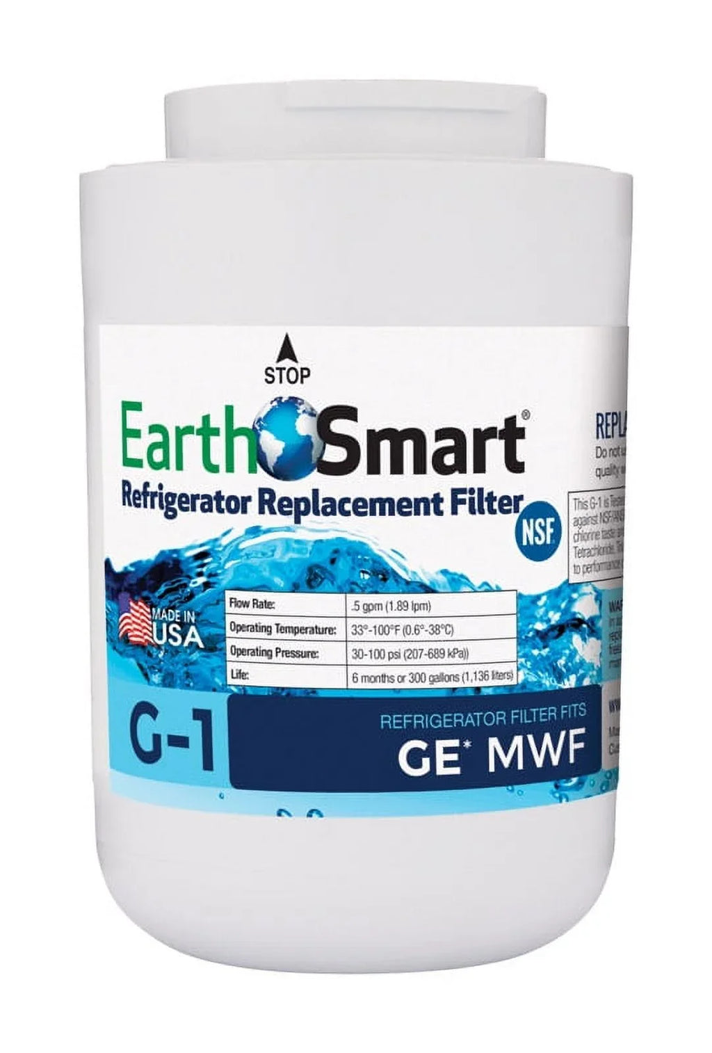 EarthSizemart G-1 Refrigerator Replacement Filter For GE MWF