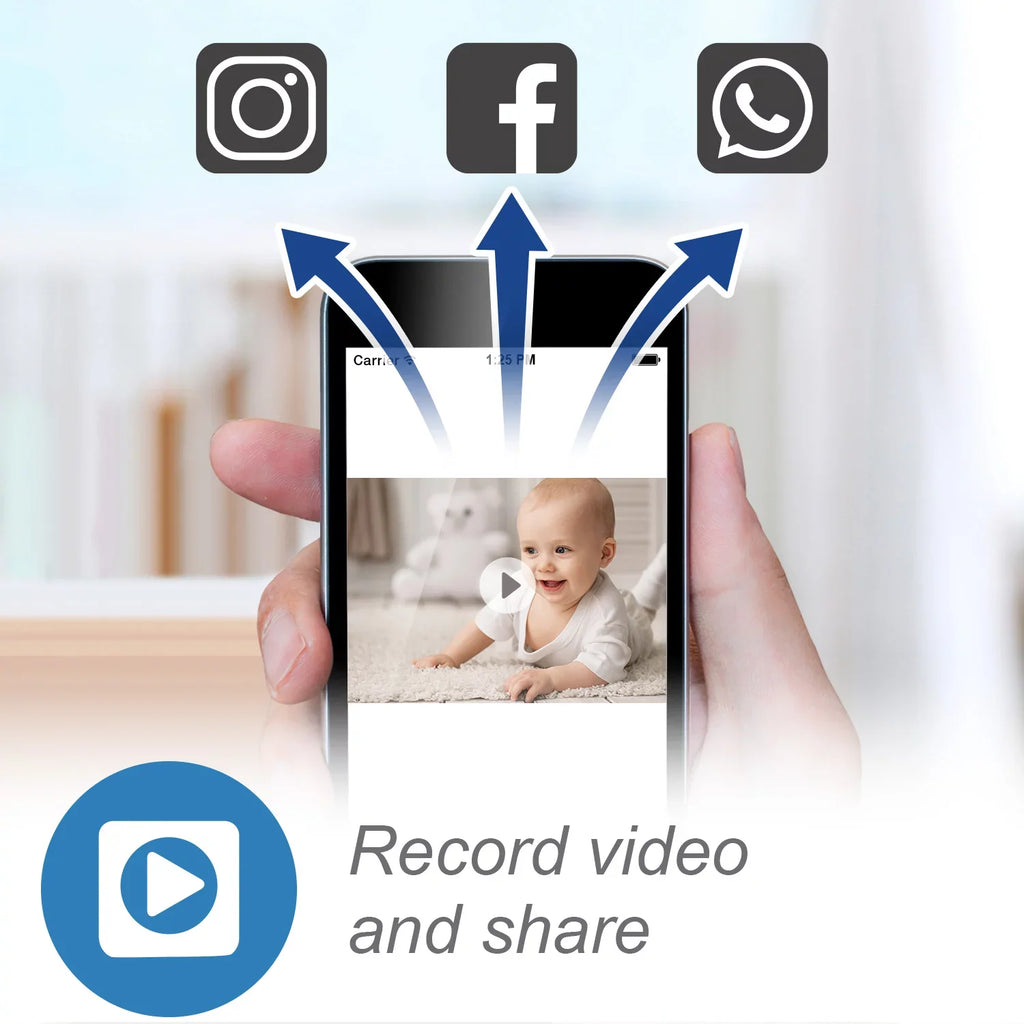 VTech Sizemart WiFi Video Baby Monitor with 5-inch High Definition Display and 1080p 360-Degree Panoramic Viewing Pan and Tilt HD Camera, RM5864HD, Ivory