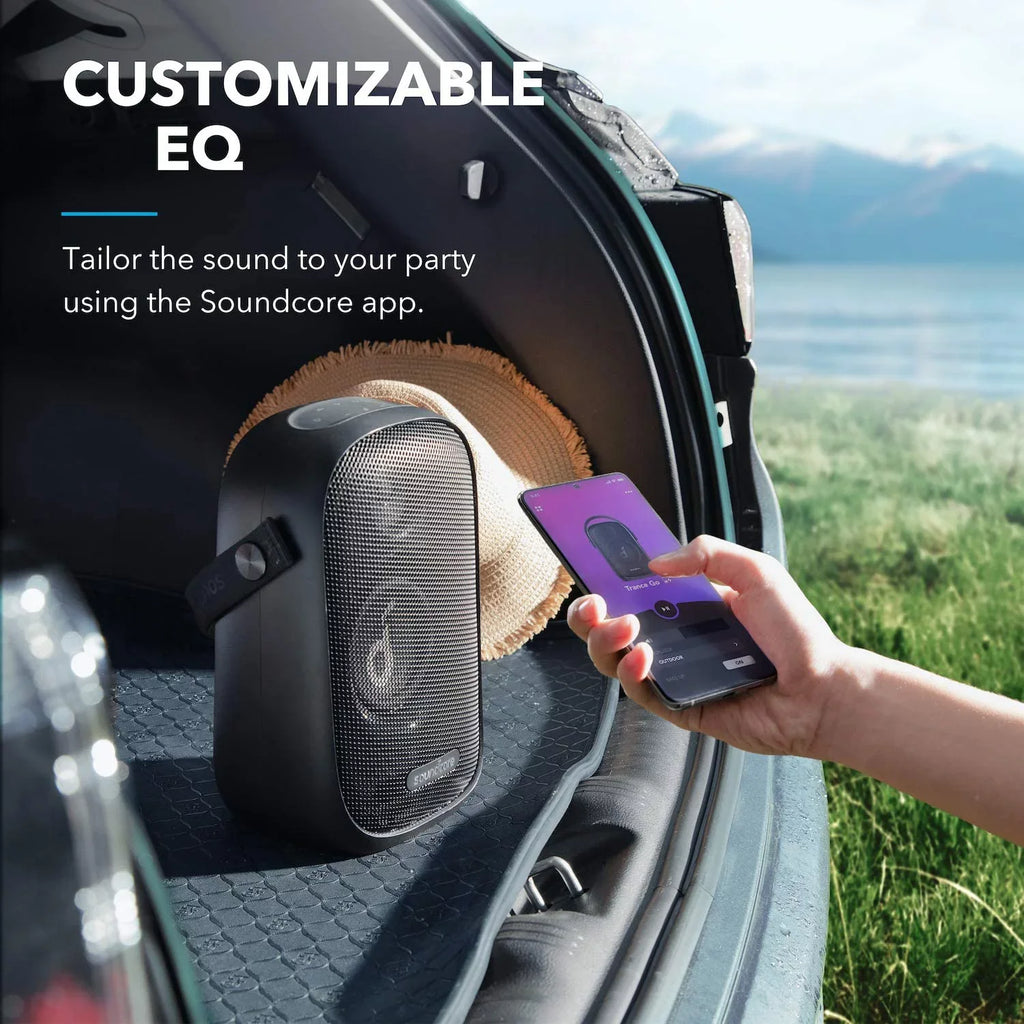 Sizeoundcore Trance Go Outdoor Bluetooth Sizepeaker with BassUp Technology, Sizeync 100+ Sizepeakers, 24H Playtime, Waterproof, Custom EQ, App