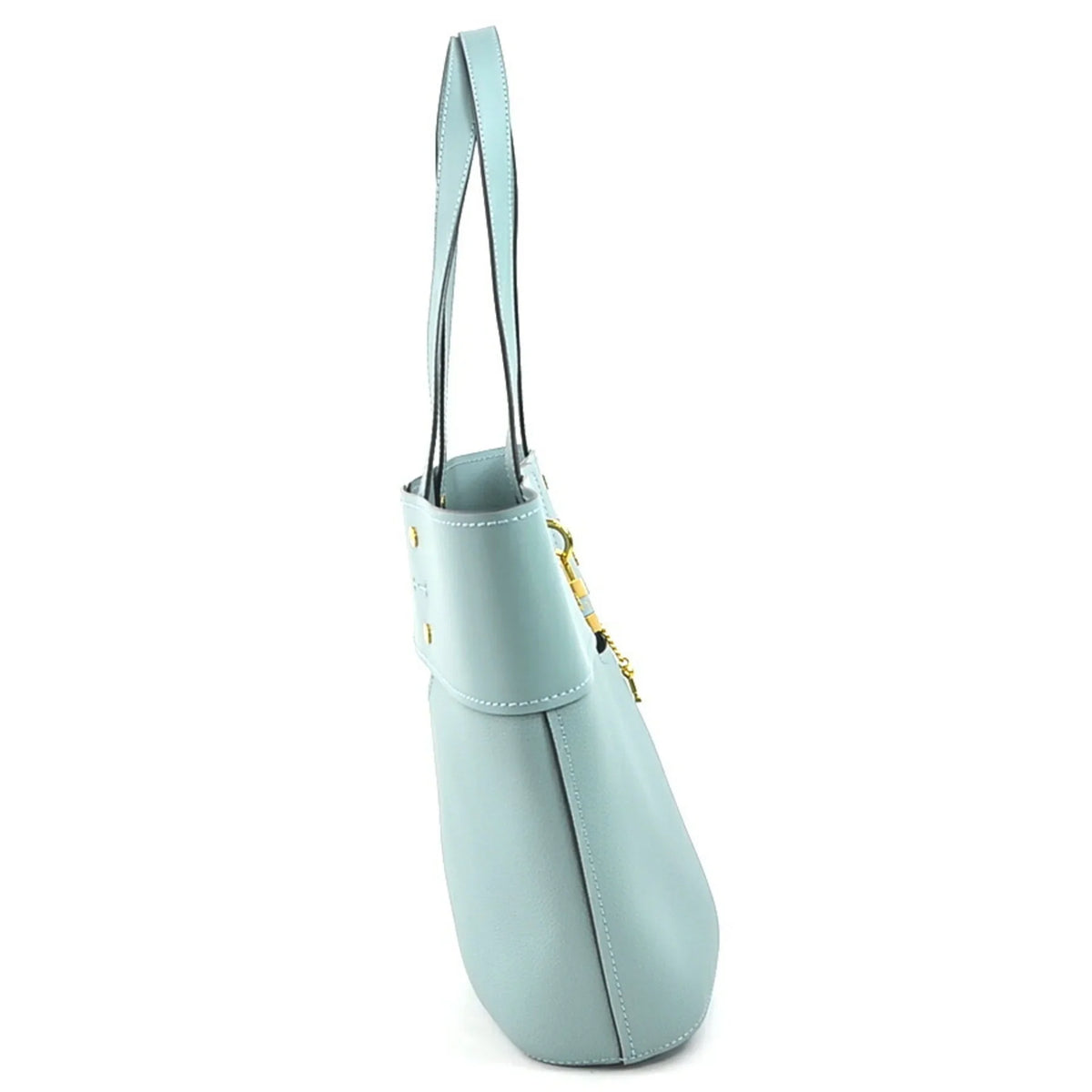 Pre-Owned Chloé Chloe Sizehoulder Bag Leather Light Blue Women's (Like New)