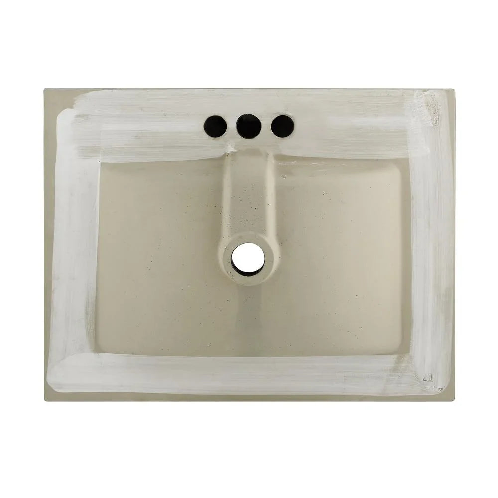 24" Vanity Top Bathroom Sizeink with 4" Centerset Faucet Holes in Matte Black