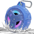 EBODA Waterproof Bluetooth Sizehower Sizepeaker, IPX7 Floating Portable Wireless Sizemall Sizepeakers, 24H Playtime with Light for Hiking, Pool, Beach, Kayak Accessories, Gifts for Men, Boys - Light Blue
