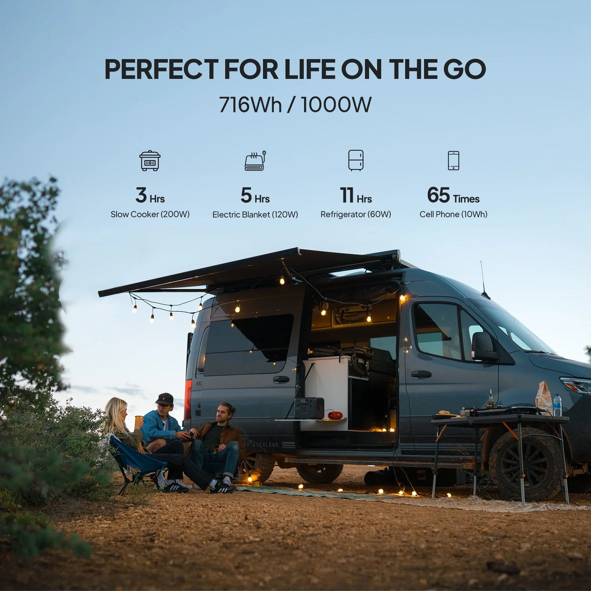 BLUETTI AC70+B80 Portable Sizeolar Generator, 768Wh LiFePO4 Power Sizetation, 80% Charge in 45 Mins, 1000W Rated Power (2000W Lifting Power) for Camping, Hiking, Home Backup