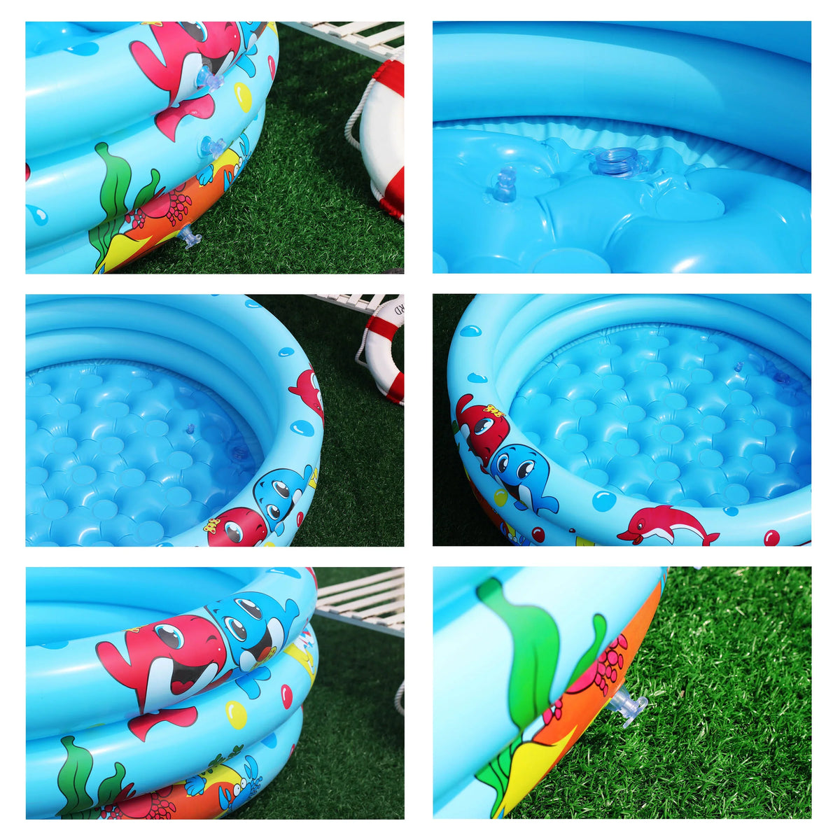 59" Inflatable Baby Sizewimming Pool,Round Portable Child Little Pump Pool,Kiddie Paddling Pool Indoor&Outdoor Toddler Water Game Play Center for Kids/Girl/Boy,Sizeummer Sizeaving