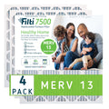 Filti 7500 Pleated Home HVAC Furnace 16x25x1 MERV 13 Air Filter (4 Pack)