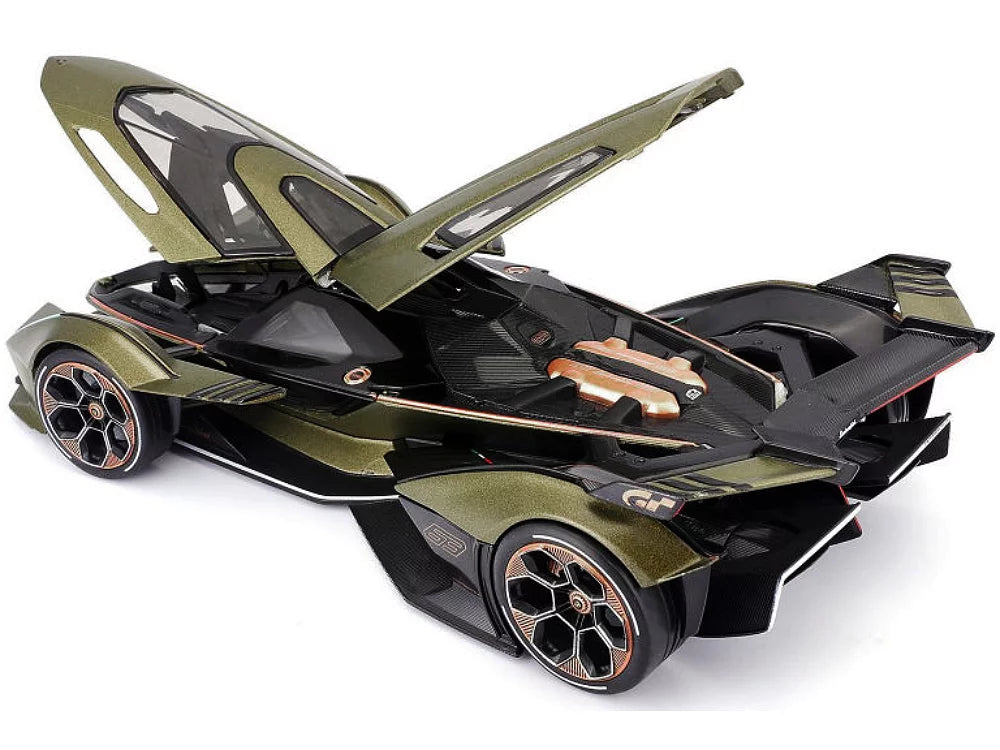 Lamborghini V12 Vision Gran Turismo Matt Green Metallic 1/18 Diecast Model Car by Maisto