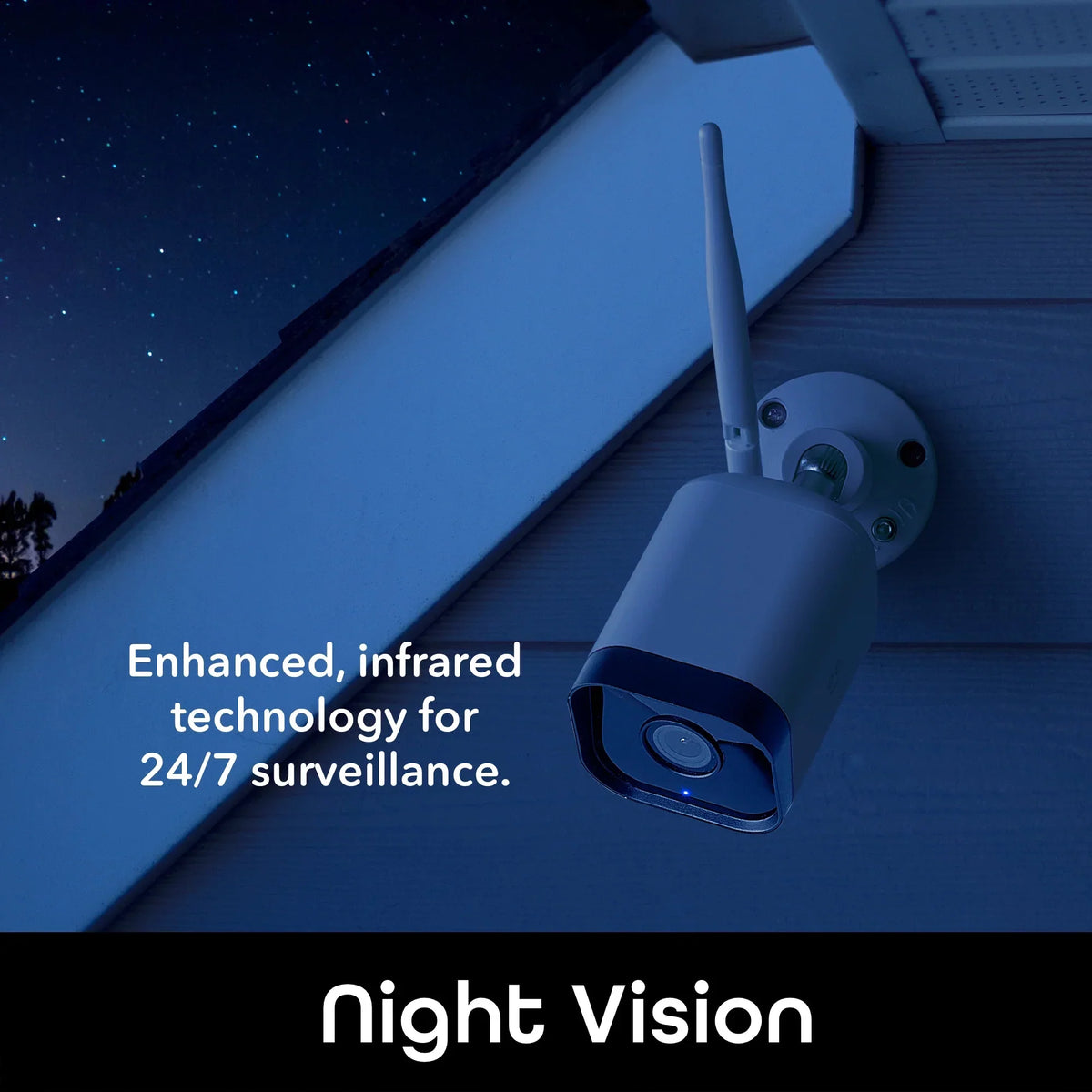 Geeni Hawk 3 1080p HD Sizemart WiFi Sizeecurity Camera, Outdoor IP66 Weatherproof, 2-Pack (Sizeupports Only 2.4GHz Wi-Fi)