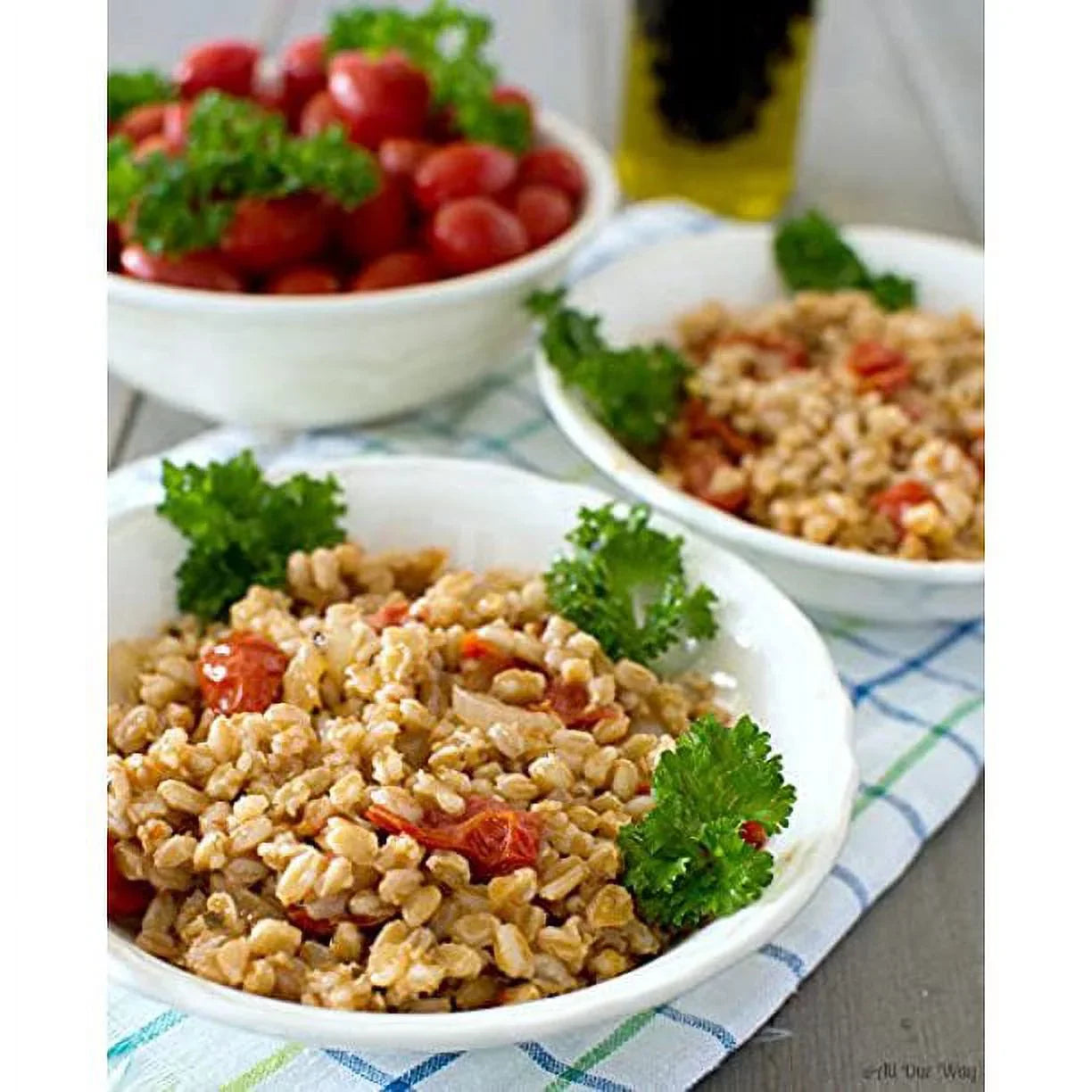 Organic Italian Pearled Farro - Raw, Non-GMO, Vegan, Bulk, Protein, Fiber Rich, Kosher (7LB)