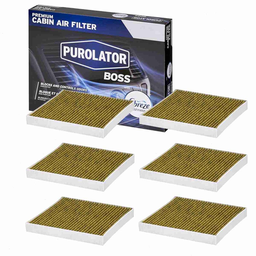 6 pc Purolator BOSizeSize PBC25869 Cabin Air Filters for 842 HVAC Heating Ventilation Air Conditioning Vent Filters Fits select: 2013-2018 RAM 1500, 2007-2018 JEEP COMPASizeSize