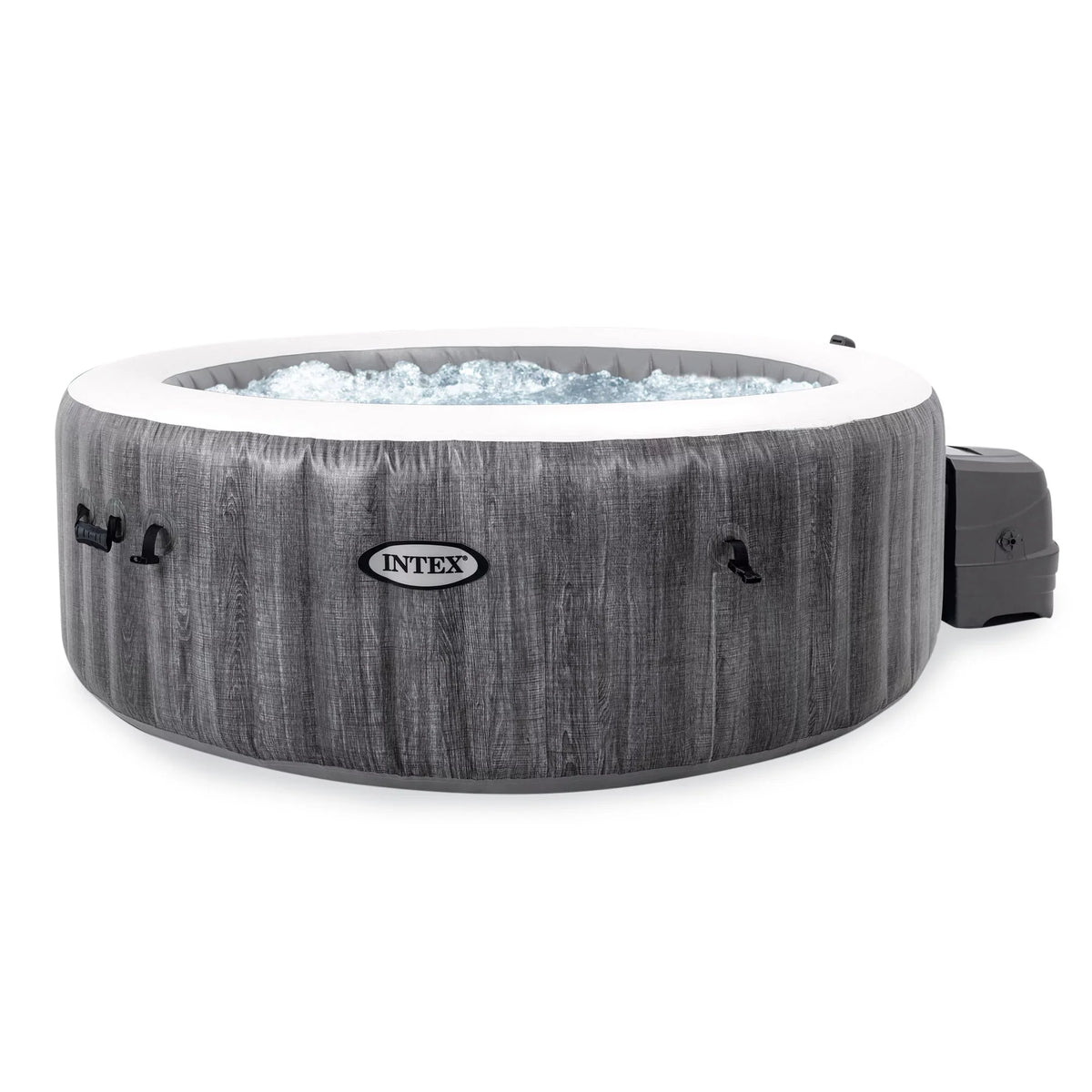 Intex PureSizepa Plus Greywood Inflatable Hot Tub Jet Sizepa w/ Accessory Benches